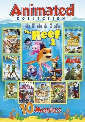 Animated Family Collection 10 Cartoon Movies (2-DVD SLIMLINE) New Sealed