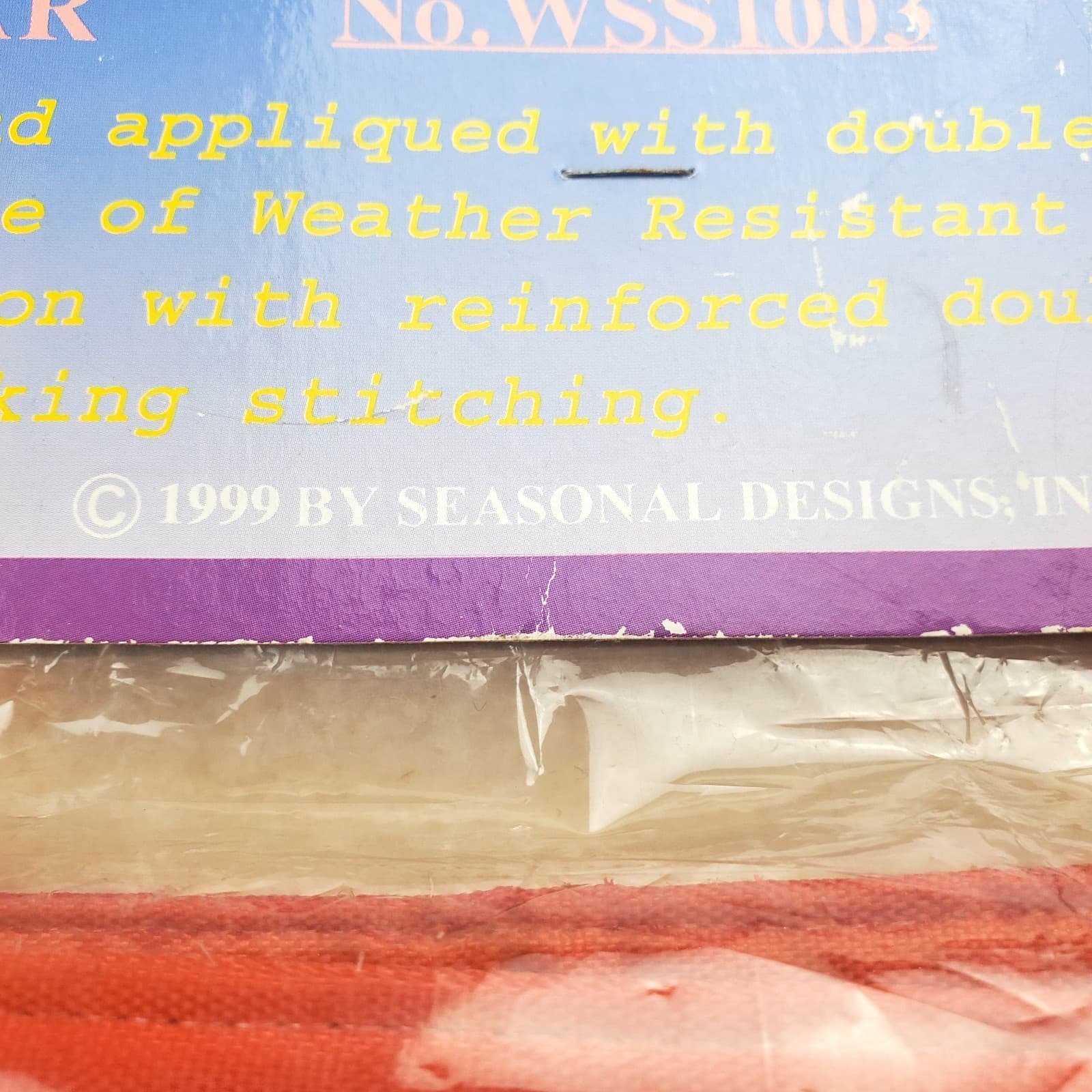Vintage 1999 Decorative Outdoor Nylon Flag Bear On A Swing Banner 30” X 42” NOS - Thumbnail 6