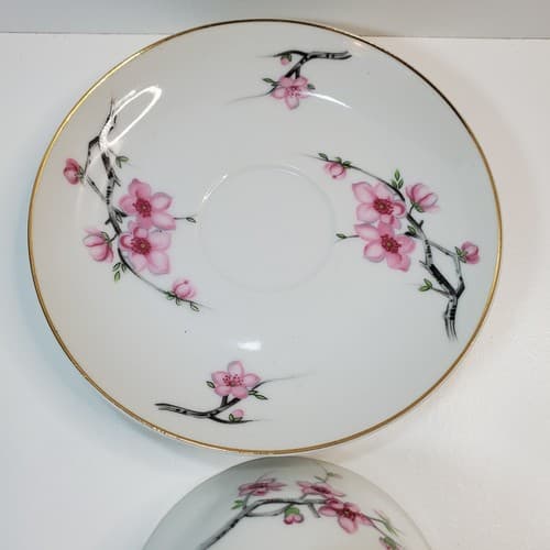 Vintage Diamond China CHERRY BLOSSOM made In Japan Coffee Cup and Saucer - Thumbnail 4