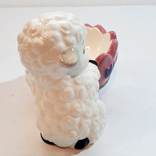Celebrations By Radko Ceramic Lamb Sheep Egg Holder Cup Figure Easter Decor 2012 - Thumbnail 4