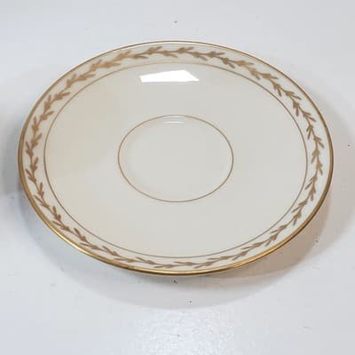 Vtg Franciscan Beverly Demitasse Cup and Saucer Gold Trim Made in California MCM - Thumbnail 4