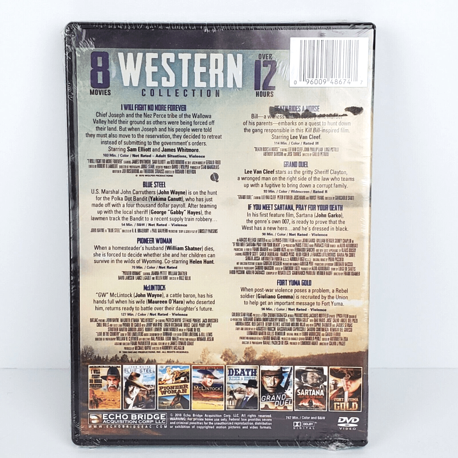 Western Collection DVD 8 Movies Featuring Sam Elliott New Sealed - Thumbnail 2