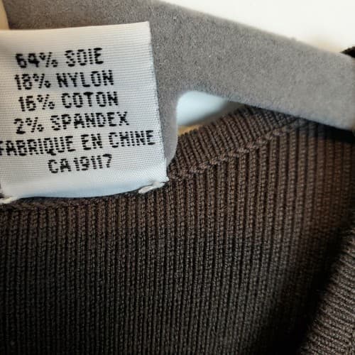 Marisa Christina Brown Studded V-Neck Long Sleeve Sweater Top Size M - Thumbnail 5