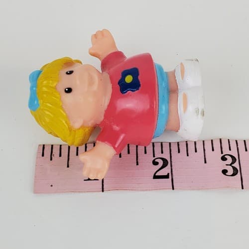 2000 Shelcore Girl Pink Top & Boy Green Shirt Figures Work with FP Little People - Thumbnail 8