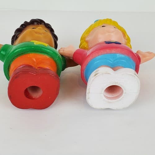 2000 Shelcore Girl Pink Top & Boy Green Shirt Figures Work with FP Little People - Thumbnail 5