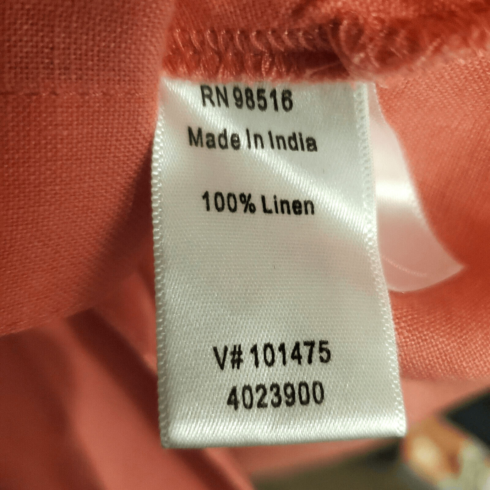 Coldwater Creek Women's Top XS Pink Coral Linen Blouse Roll Tab Sleeve Button - Thumbnail 8