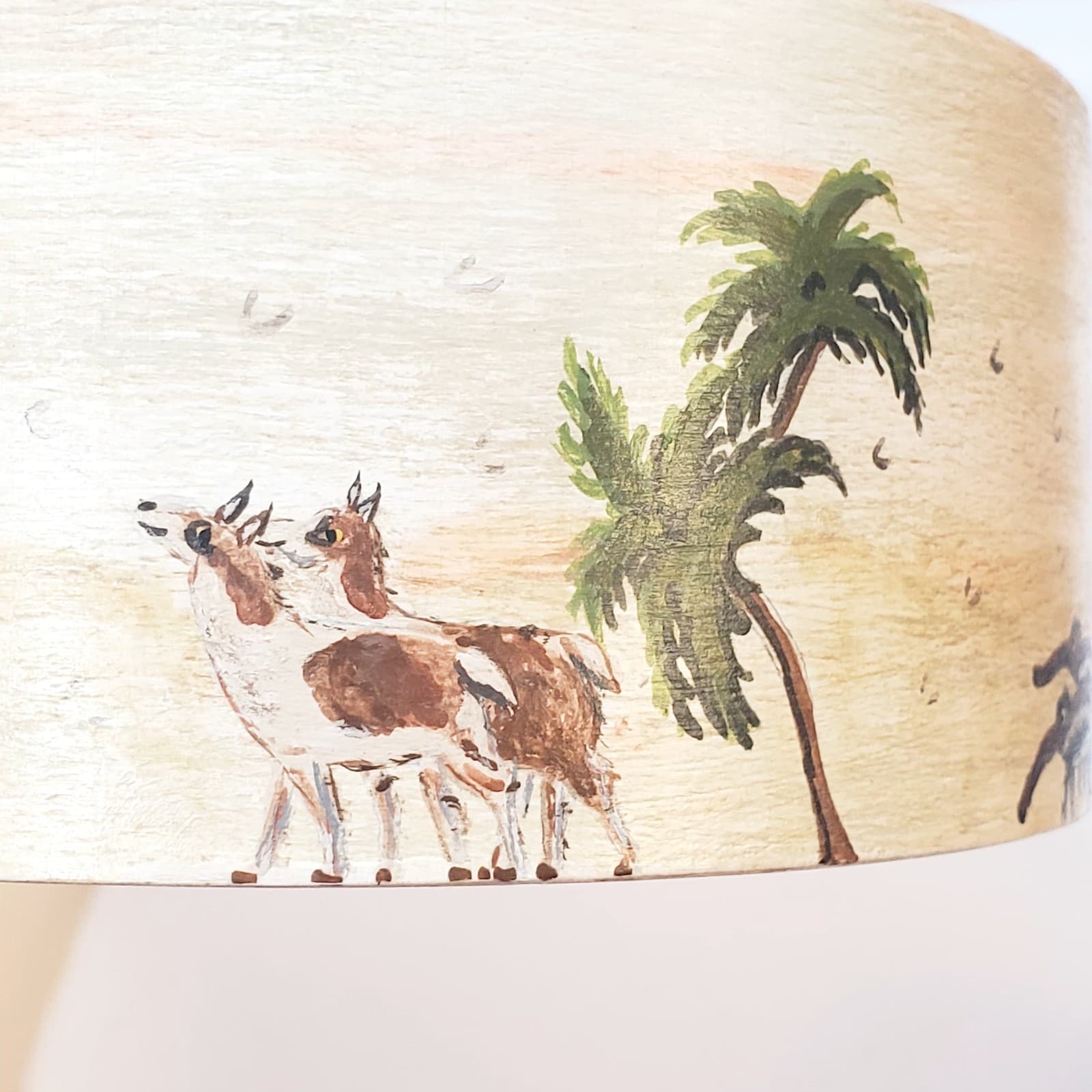 Vintage 1993 Wooden Oval Shaker Style Craft Box w/Lid Hand Painted Noah’s Ark - Thumbnail 6
