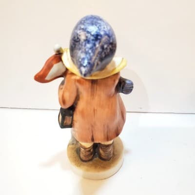 Vintage Japan Boy Trumpeter playing Horn w/ Flag Lantern Figurine Made In Japan - Thumbnail 3