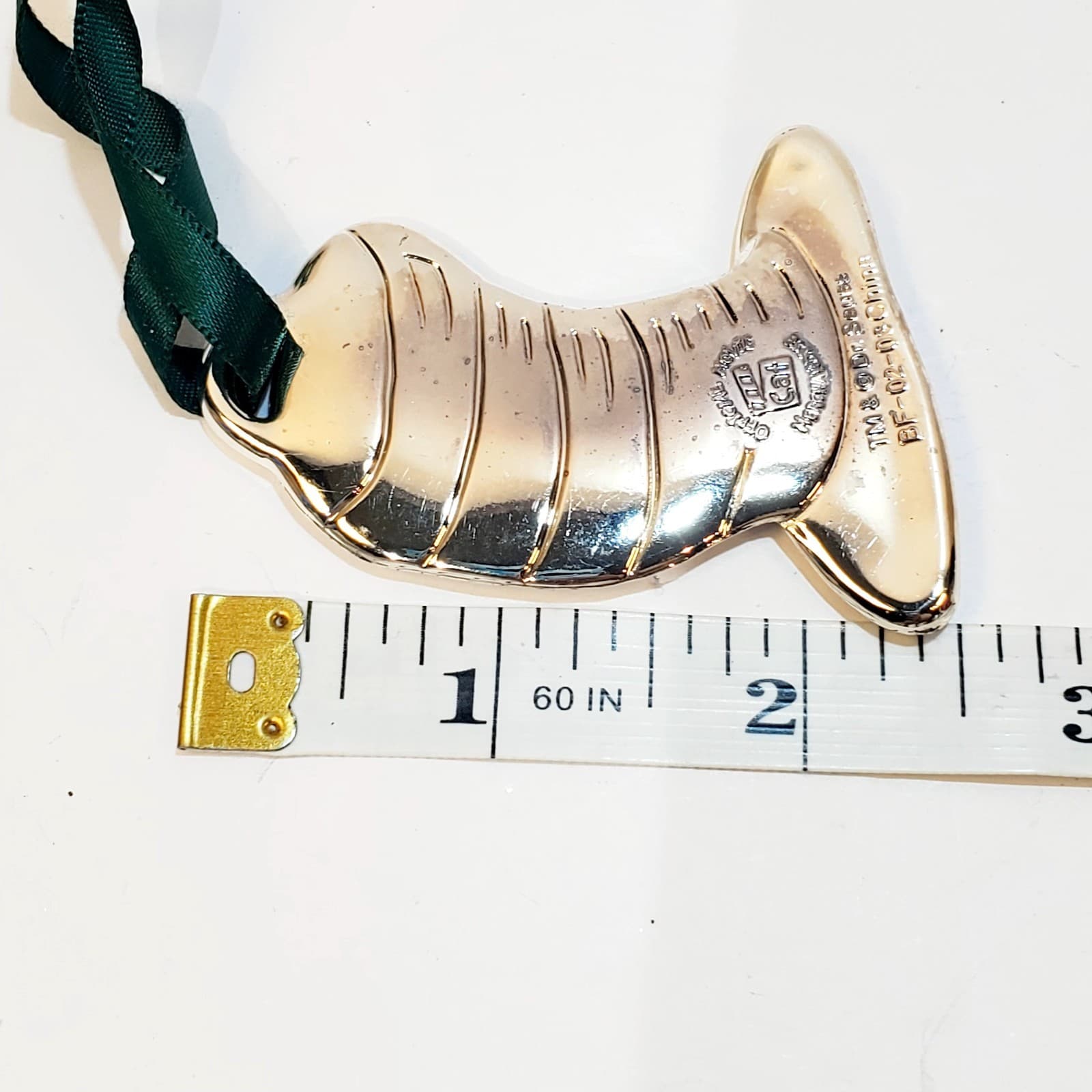 2 Dr. Seuss Cat in the Hat Movie Silver Tone Metal Christmas Tree Ornaments - Thumbnail 7