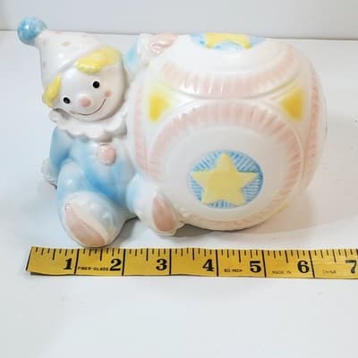 Napcoware Clown Ball Planter Pastel Nursery Decor Baby #1270 Japan - Thumbnail 8