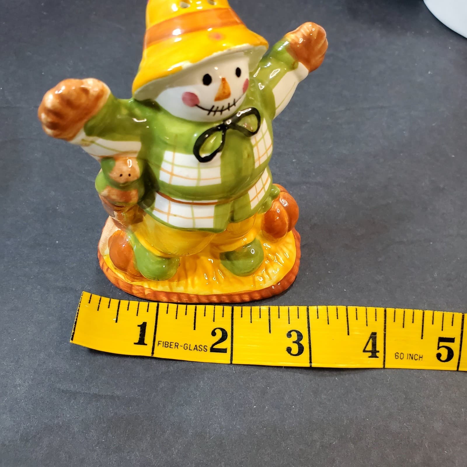Vintage Kmart Scarecrow Harvest Pumpkin Salt & Pepper Shakers Fall Decor - Thumbnail 9