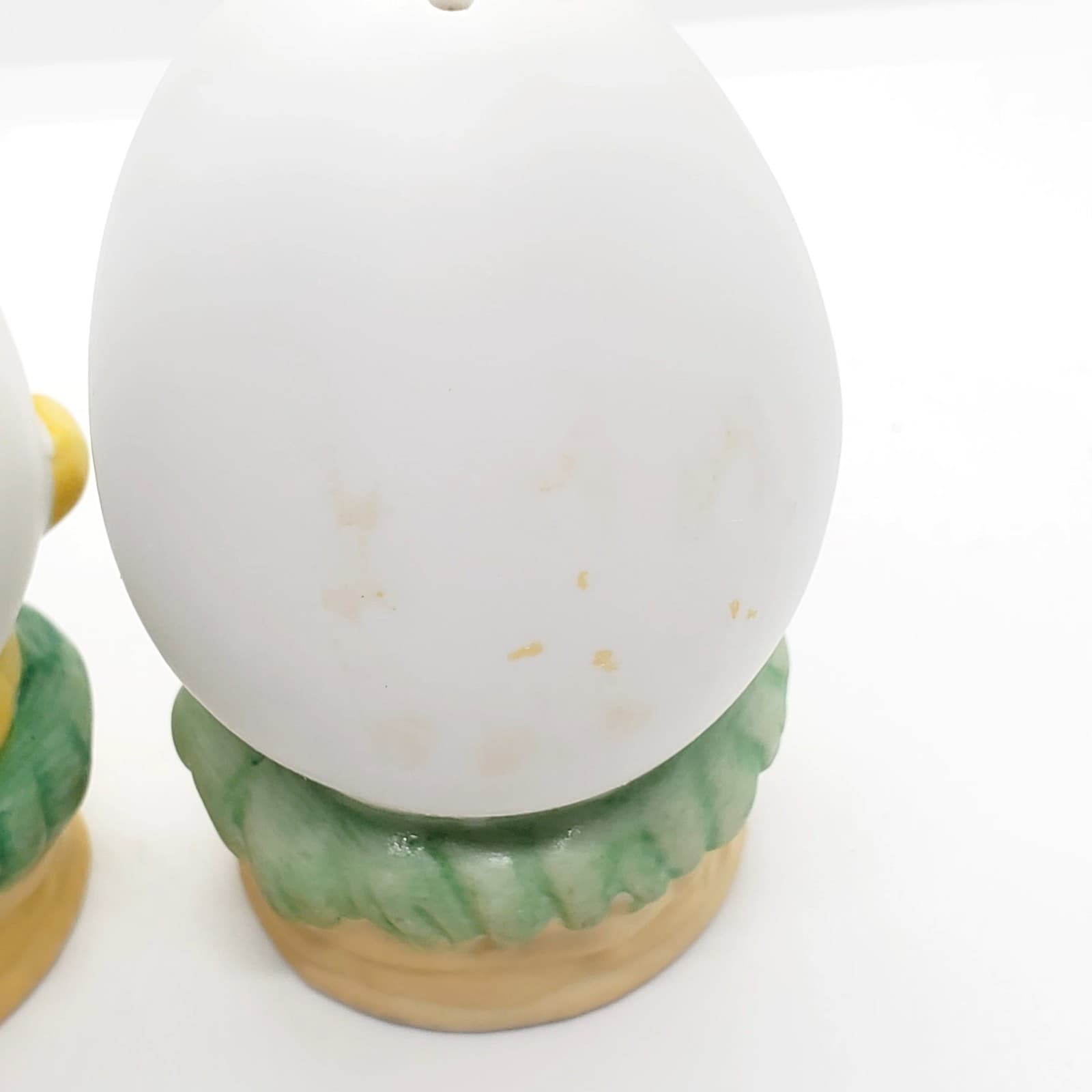 Vintage Lefton Egg Salt & Pepper Shakers Humpty Dumpty Mr & Mrs Easter Taiwan - Thumbnail 4