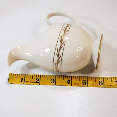 Vintage Franciscan Beverly Creamer Gold Leaves and Trim Made in California MCM - Thumbnail 8