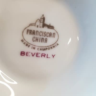 Vintage Franciscan Beverly Creamer Gold Leaves and Trim Made in California MCM - Thumbnail 7
