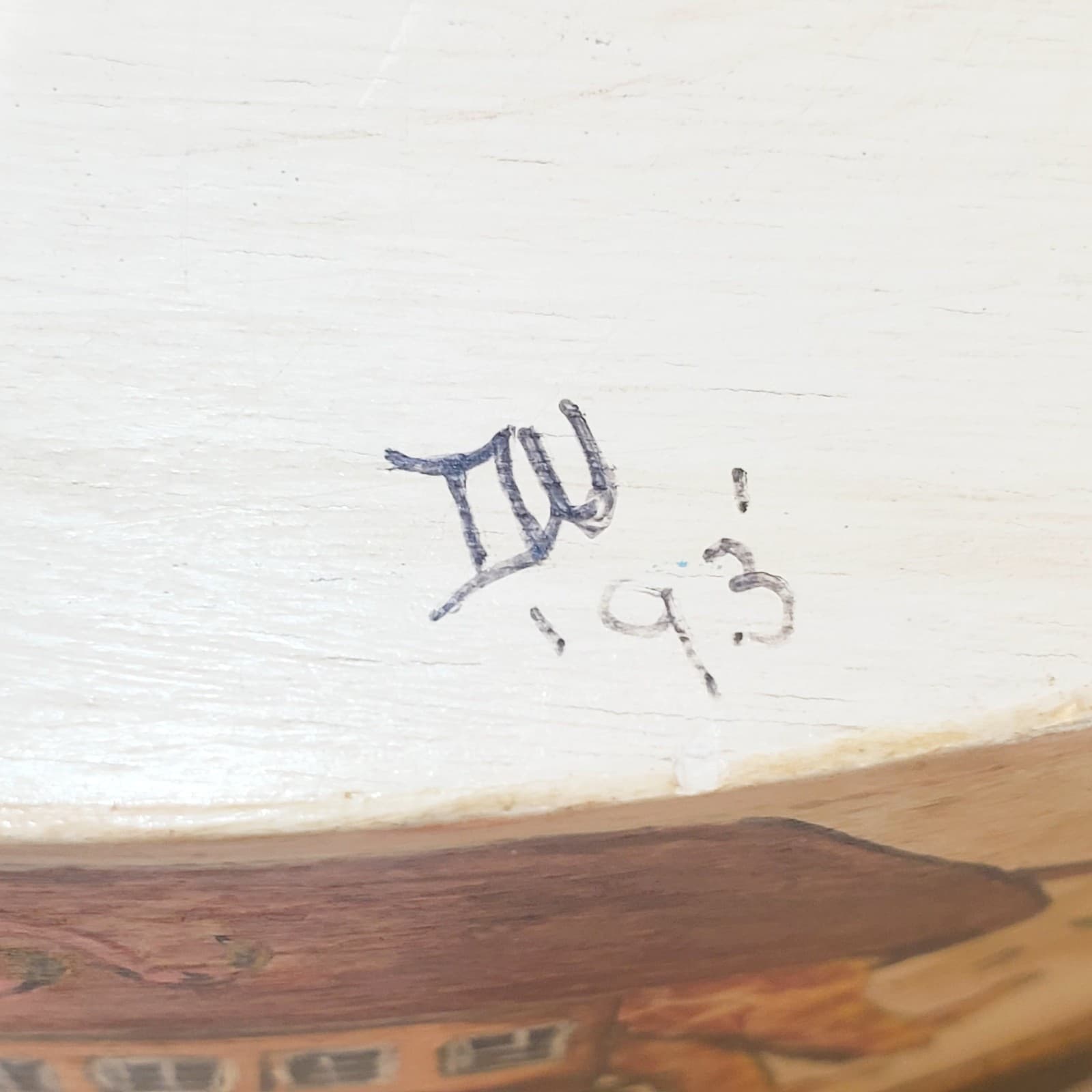 Vintage 1993 Wooden Oval Shaker Style Craft Box w/Lid Hand Painted Noah’s Ark - Thumbnail 14