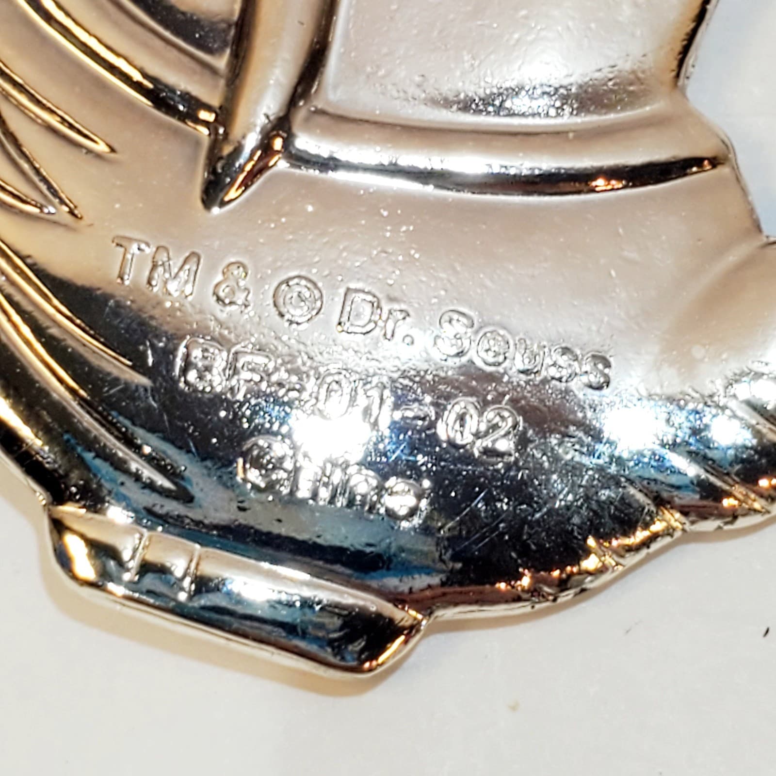 2 Dr. Seuss Cat in the Hat Movie Silver Tone Metal Christmas Tree Ornaments - Thumbnail 5