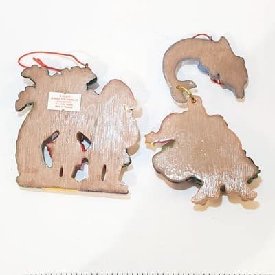 2 Vtg 2002 Joseph K & Co Maui Hawaii Christmas Ornament Santa Hula Girl Dolphin - Thumbnail 5