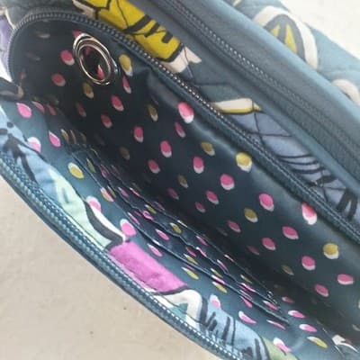 Vera Bradley Fanny Pack Hip Bag Crossbody Falling Flowers Green Quilted NEW - Thumbnail 4