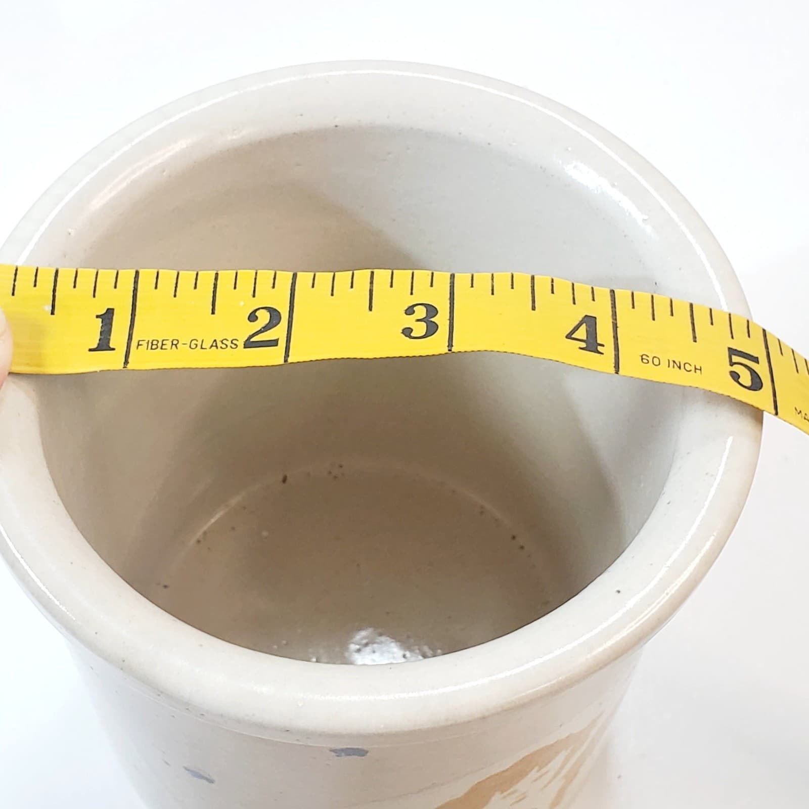 Roseville Stoneware Angel Design Robinson Ransbottom Pottery 1 Qt High Jar Crock - Thumbnail 10