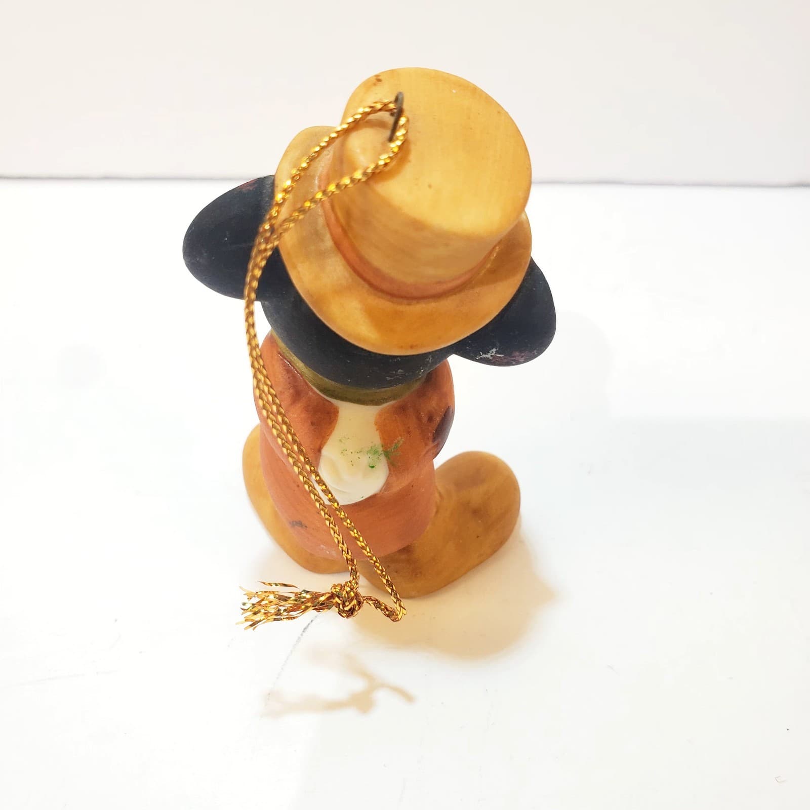 VTG Disney Mickey Mouse Christmas Ornament Porcelain Japan Dickens Scrooge 3” - Thumbnail 3