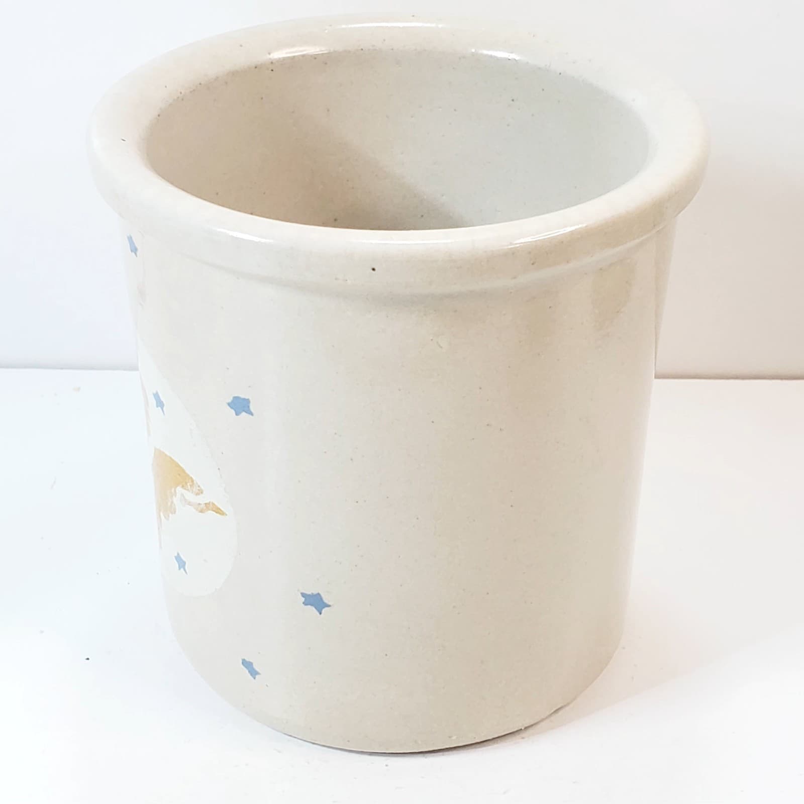 Roseville Stoneware Angel Design Robinson Ransbottom Pottery 1 Qt High Jar Crock - Thumbnail 4