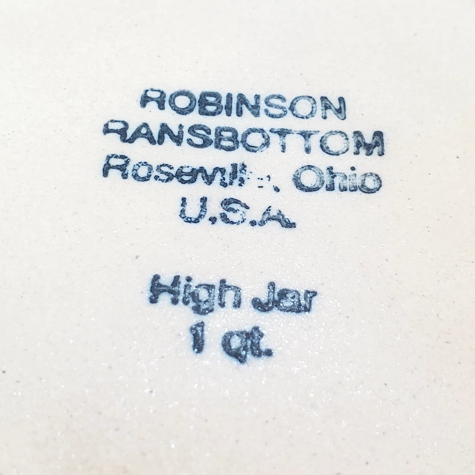 Roseville Stoneware Angel Design Robinson Ransbottom Pottery 1 Qt High Jar Crock - Thumbnail 8
