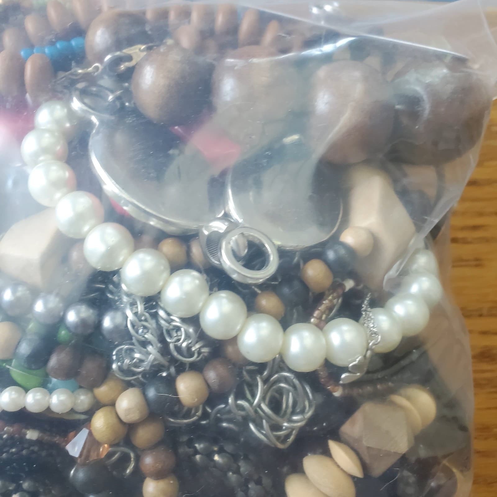 5+ LB SCRAP JUNK Jewelry Lot #104 Craft Harvest Repurpose Salvage Broken Vtg Now - Thumbnail 9