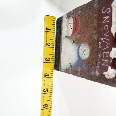 Vintage 90's NCE Hand Painted Wooden Christmas Village House Snowmen For Sale - Thumbnail 13