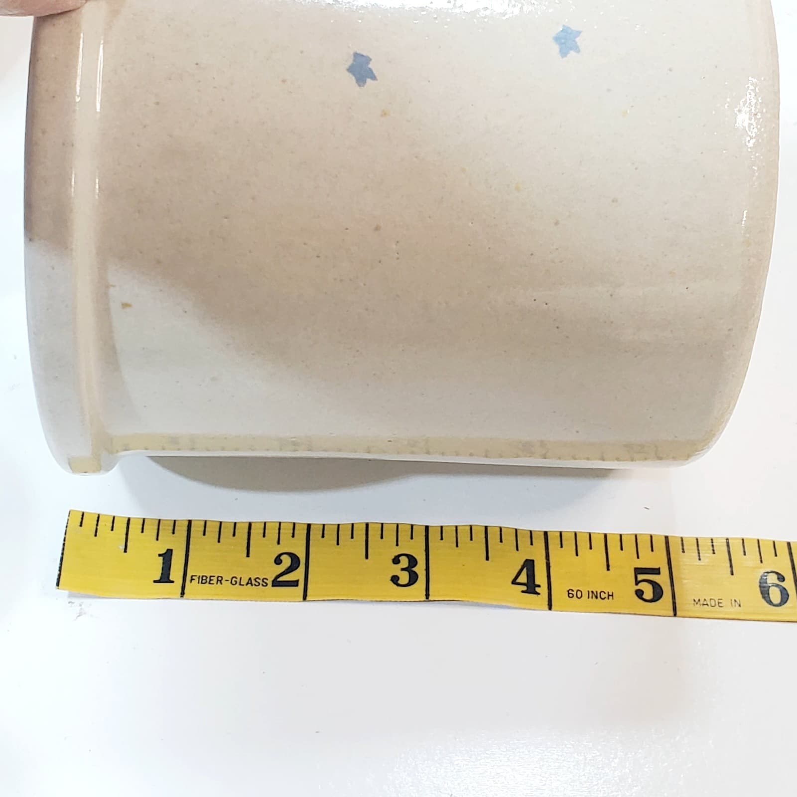 Roseville Stoneware Angel Design Robinson Ransbottom Pottery 1 Qt High Jar Crock - Thumbnail 9