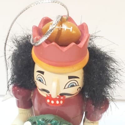 Set of 3 NCAA Arizona State Nutcracker With Wreath Christmas Tree Ornament 3.5" - Thumbnail 3