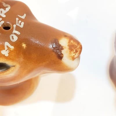 Vintage Buck & Doe Salt & Pepper Shakers Japan Sault Ste Marie Antlers Motel - Thumbnail 4