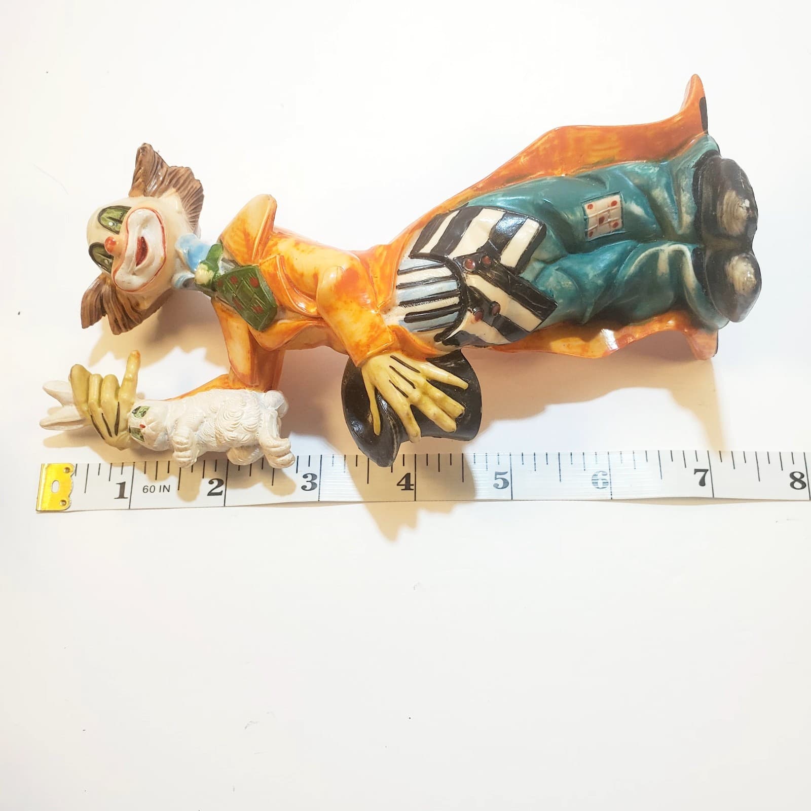 Vintage Fontanini Depose Resin Clown Holding Rabbit Figure 7” Tall Made In Italy - Thumbnail 8