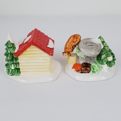 Vtg Dept 56 The Original Snow Village Cat in Garbage / Dog and Doghouse Figurine - Thumbnail 5