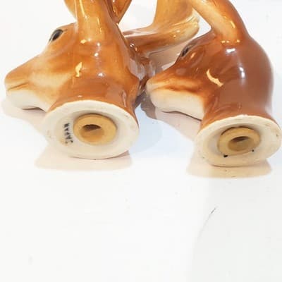 Vintage Buck & Doe Salt & Pepper Shakers Japan Sault Ste Marie Antlers Motel - Thumbnail 9