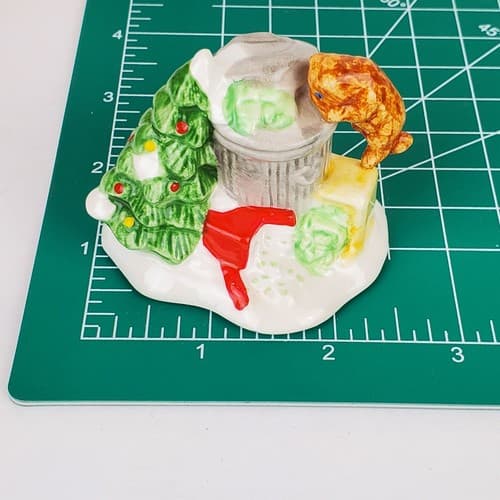 Vtg Dept 56 The Original Snow Village Cat in Garbage / Dog and Doghouse Figurine - Thumbnail 13