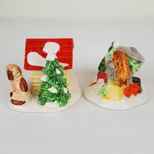 Vtg Dept 56 The Original Snow Village Cat in Garbage / Dog and Doghouse Figurine - Thumbnail 8