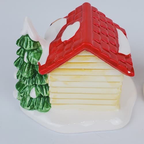 Vtg Dept 56 The Original Snow Village Cat in Garbage / Dog and Doghouse Figurine - Thumbnail 7