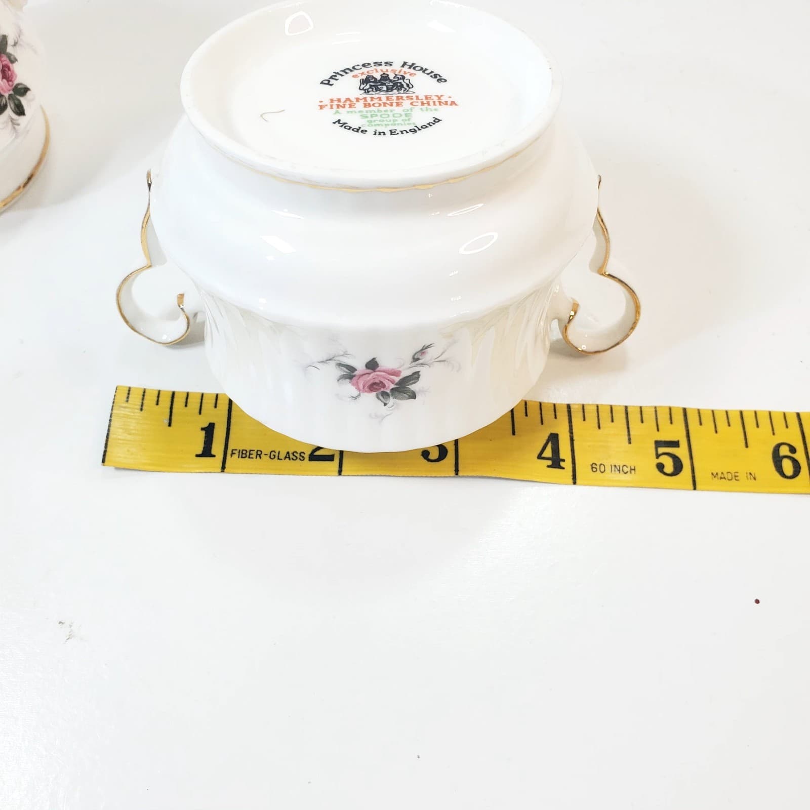 Princess House Hammersley Windsor Rose Fine Bone China Sugar Bowl & Creamer Set - Thumbnail 15