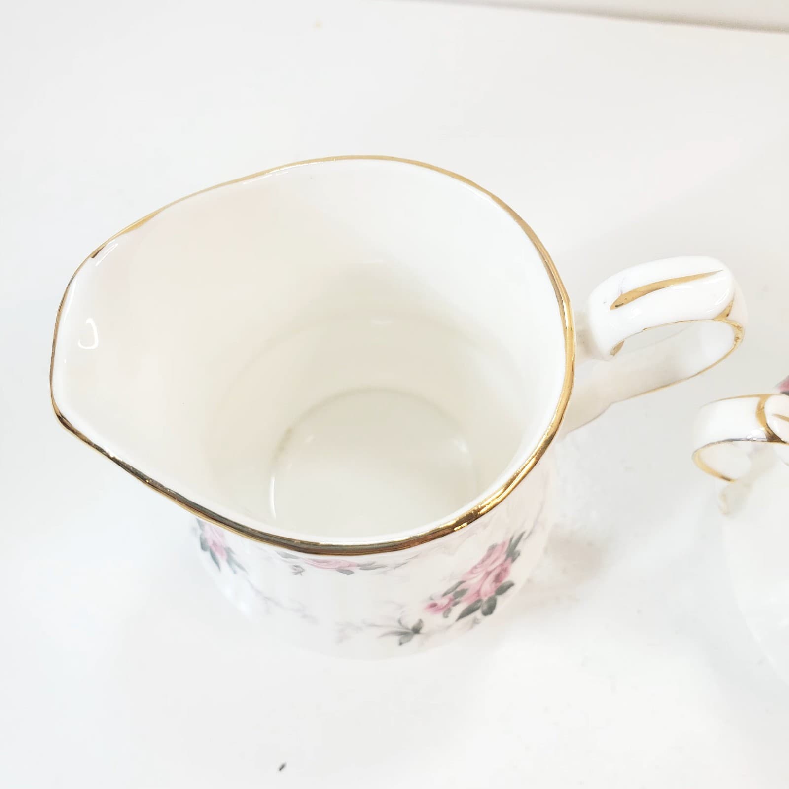 Princess House Hammersley Windsor Rose Fine Bone China Sugar Bowl & Creamer Set - Thumbnail 6