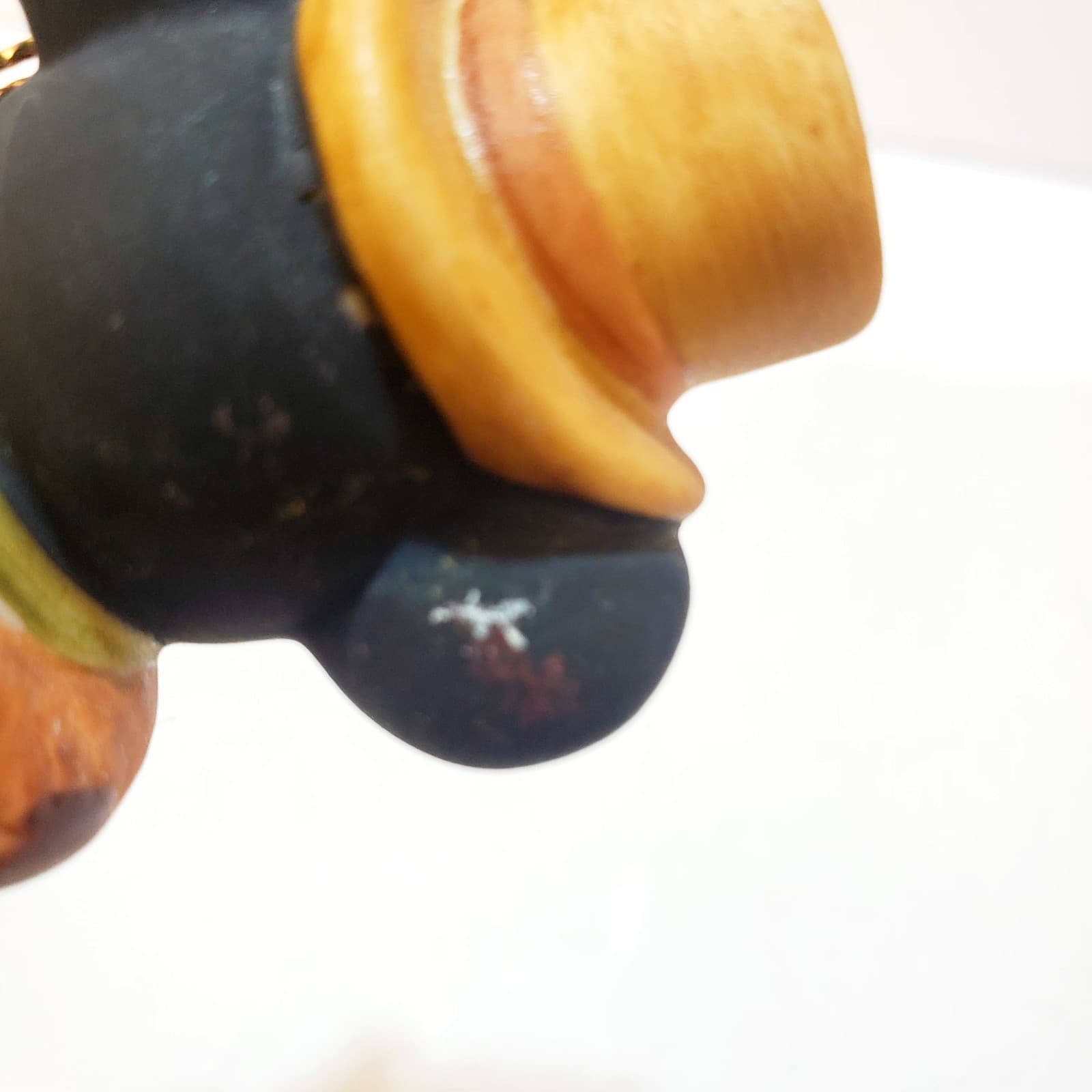 VTG Disney Mickey Mouse Christmas Ornament Porcelain Japan Dickens Scrooge 3” - Thumbnail 4