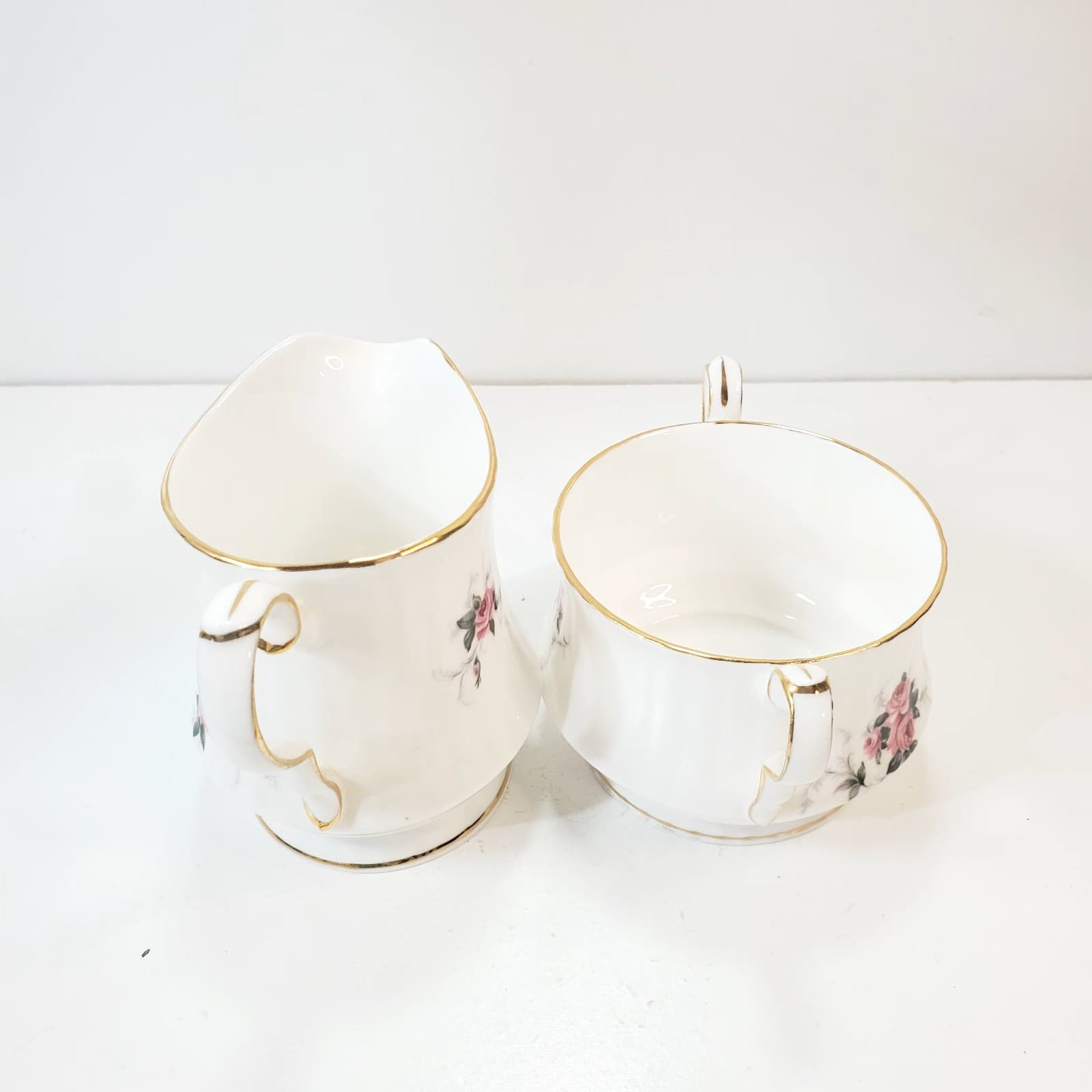 Princess House Hammersley Windsor Rose Fine Bone China Sugar Bowl & Creamer Set - Thumbnail 9