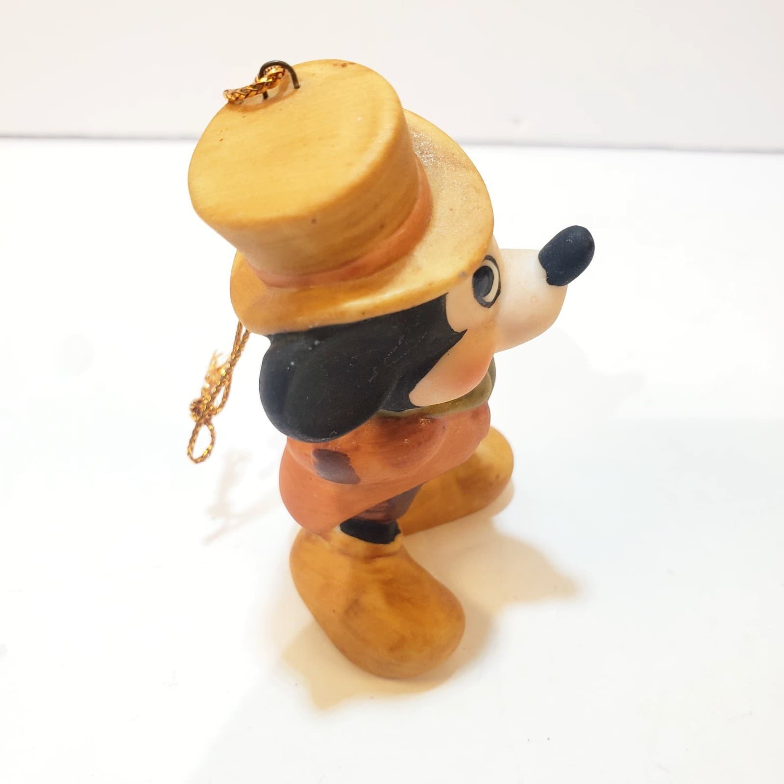 VTG Disney Mickey Mouse Christmas Ornament Porcelain Japan Dickens Scrooge 3” - Thumbnail 2