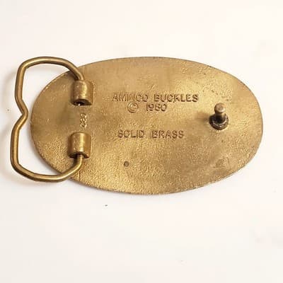 1980 Aminco Brass Belt Buckle Old Doctors Never Die Just Keep You in Stitches - Thumbnail 4