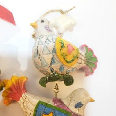 Kirkland 12 Days of Christmas Ornaments 2 turtle doves & French Hen Replacement - Thumbnail 3