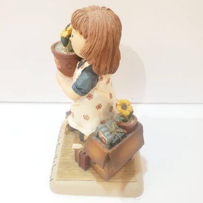 Vtg Zingle-Berry Molly Berry #1004 Gratitude from the Heart 1998 Resin Figurine - Thumbnail 2