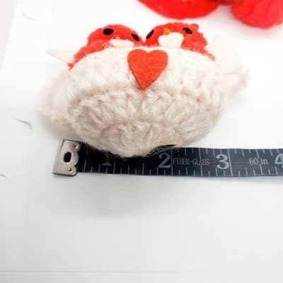 Vtg Lion & 2 birds in a Nest Christmas / Valentines Ornament Fuzzy Pom Pom Balls - Thumbnail 7