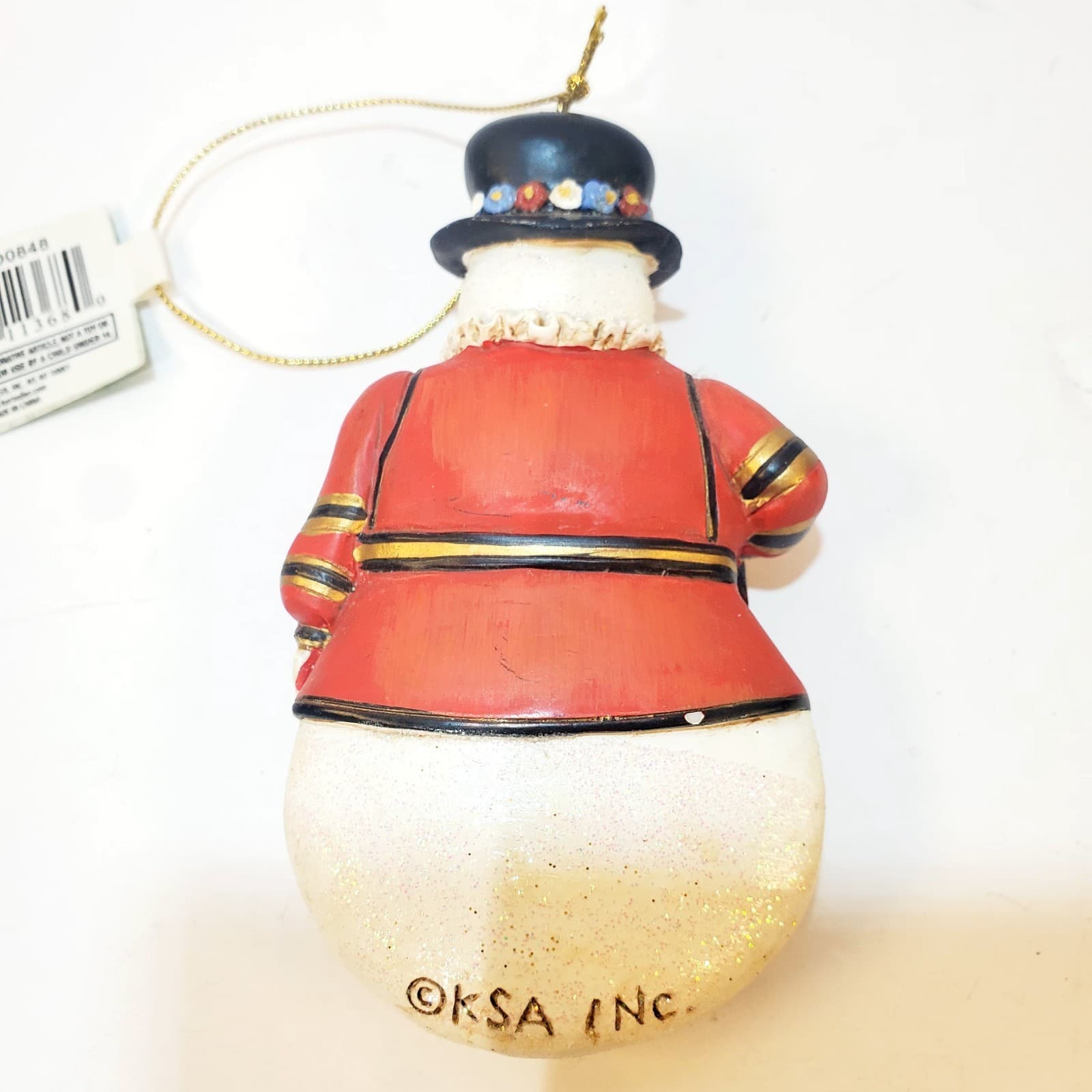 Kurt S Adler England Snowman Christmas Ornament Beefeater British Guard Resin - Thumbnail 3