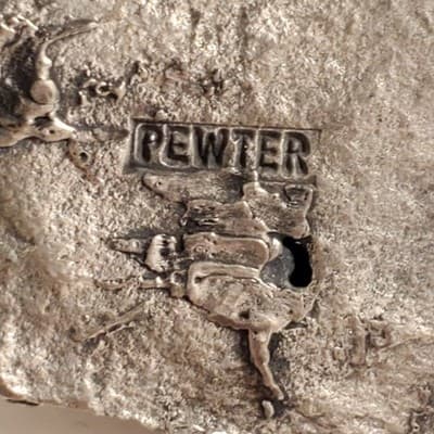 Vintage Miniature Pewter Mother Duck & Baby Duckling Mini Figurine - Thumbnail 7