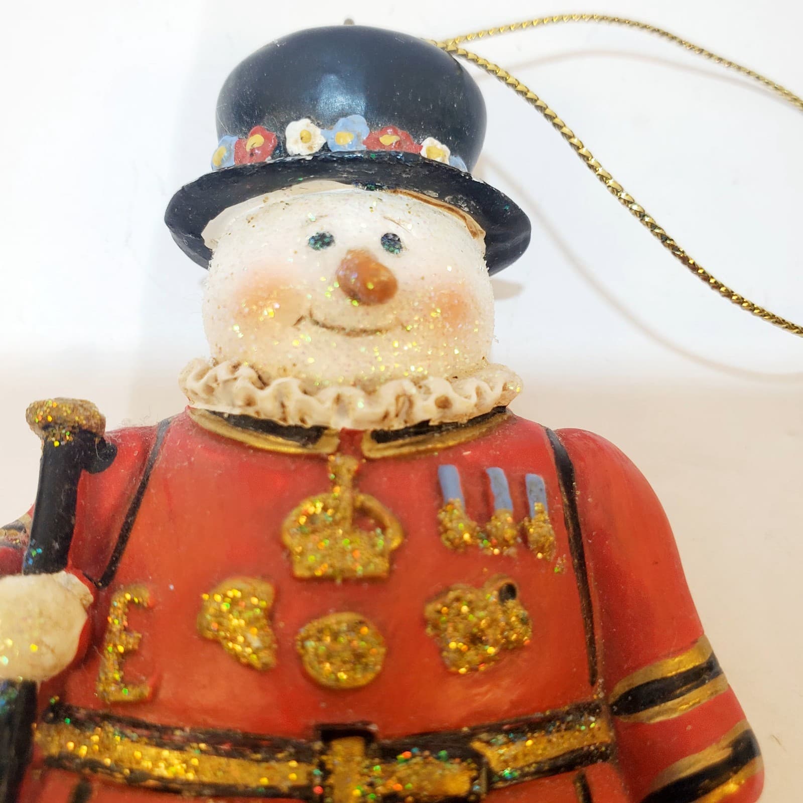 Kurt S Adler England Snowman Christmas Ornament Beefeater British Guard Resin - Thumbnail 2