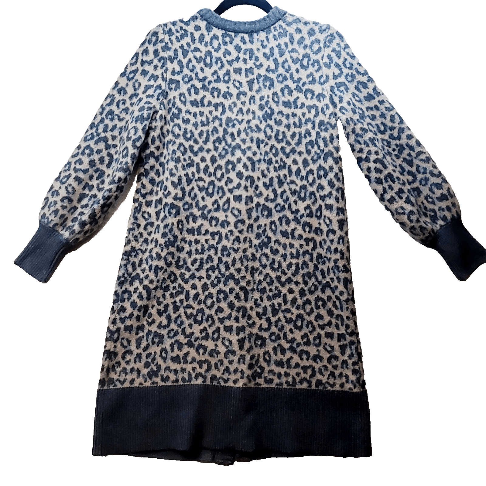 Marled Reunited Long Duster Cardigan Sz M Black Leopard Print Women’s Soft NEW - Thumbnail 4